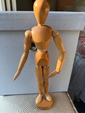 Artist Wooden Mannequin Figure - Natural Wood 13” Articulated Joints